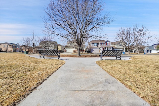 view of yard featuring a residential view