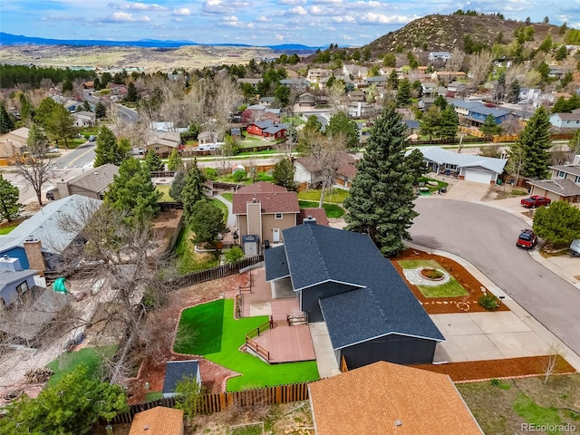129 Gordon Pl, Castle Rock, CO 80104 - bird's eye view with a residential view and a mountain view