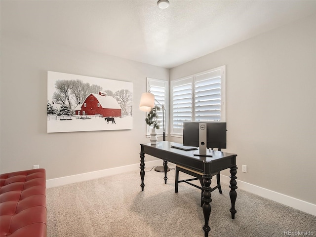 view of carpeted office