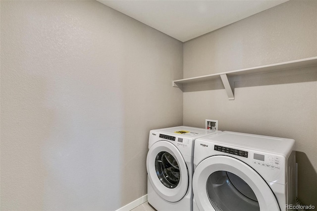 laundry room featuring washer and dryer