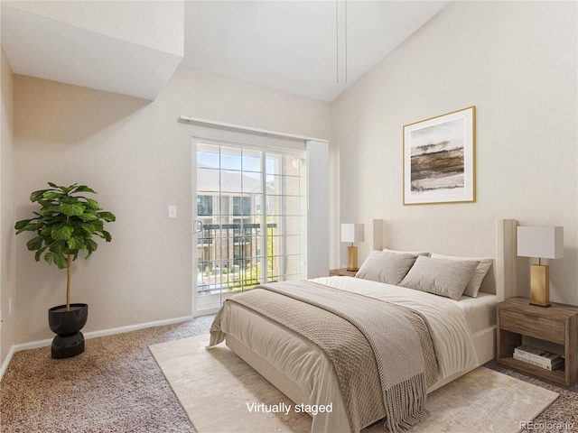 9142 Lodestar Ln Unit 305, Parker, CO 80134 - bedroom with access to outside and light colored carpet