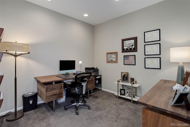 5830 Jasper Pointe Cir, Castle Pines, CO 80108 - home office with baseboards and recessed lighting