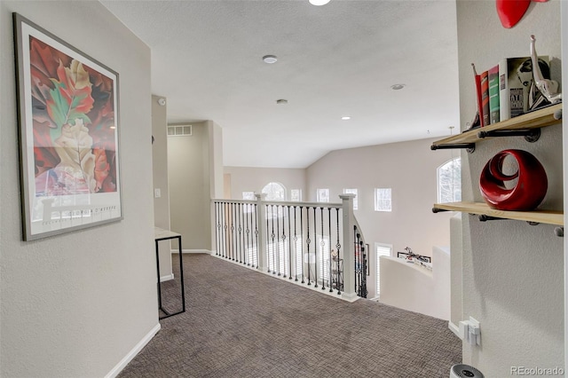 5830 Jasper Pointe Cir, Castle Pines, CO 80108 - corridor with carpet flooring, baseboards, and recessed lighting