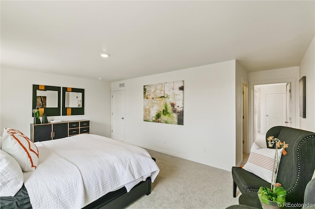 view of carpeted bedroom