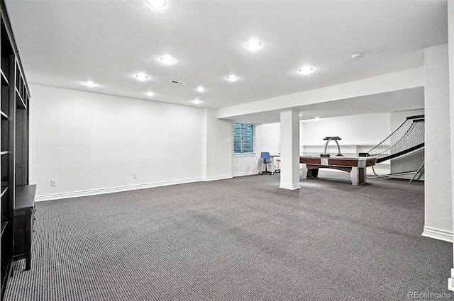 7527 E Severn Pl, Denver, CO 80230 - finished basement with recessed lighting and carpet