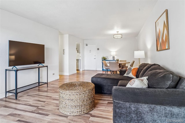 living room featuring hardwood / wood-style floors