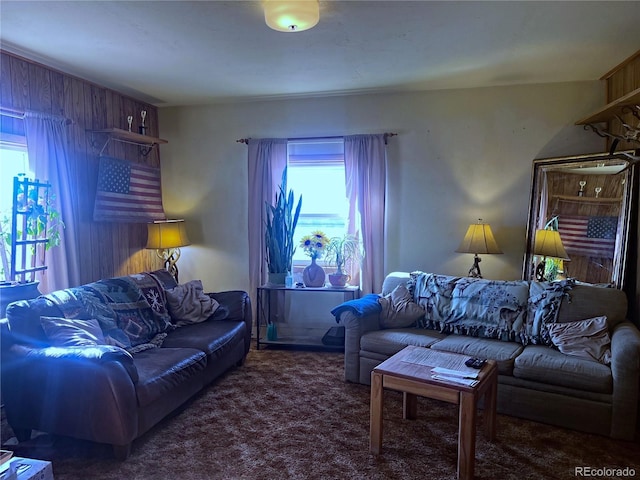 view of carpeted living room