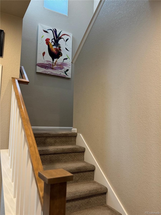 11235 S Neu Towne Cir, Parker, CO 80134 - staircase with a textured wall