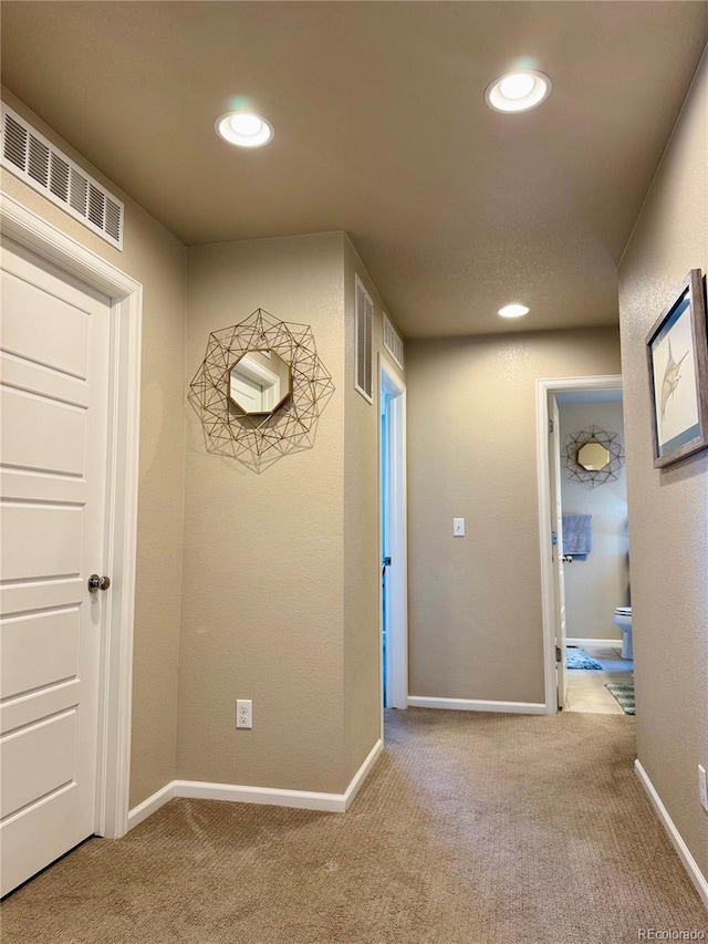 11235 S Neu Towne Cir, Parker, CO 80134 - hallway with carpet, recessed lighting, and baseboards