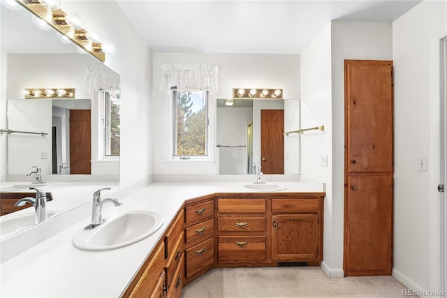 bathroom with vanity