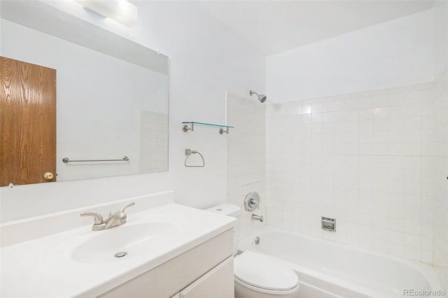 10150 E Virginia Ave Unit 7-302, Denver, CO 80247 - bathroom with toilet, vanity, and washtub / shower combination