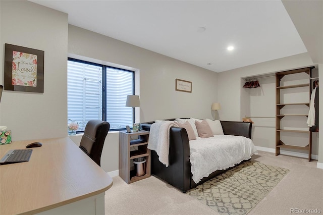 18085 E 107th Pl, Commerce City, CO 80022 - bedroom featuring light carpet, an office area, and baseboards