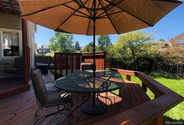 view of wooden terrace