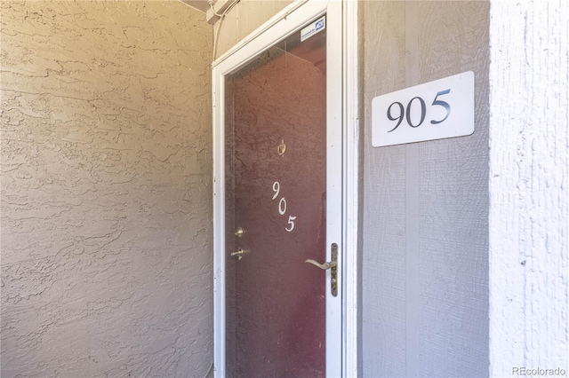 view of doorway to property