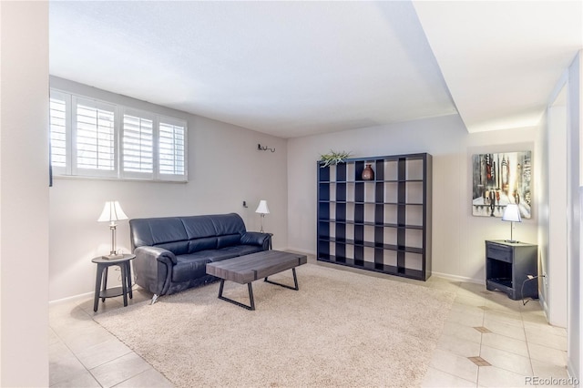 view of tiled living room