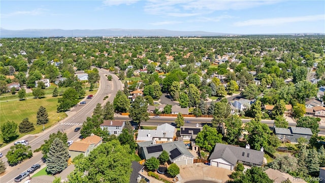 16673 E Kent Dr, Aurora, CO 80013 - aerial perspective of suburban area with mountains