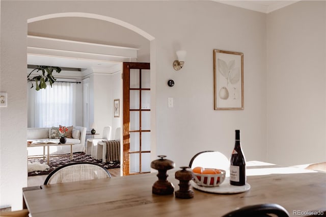 2096 S Logan St, Denver, CO 80210 - dining space featuring arched walkways