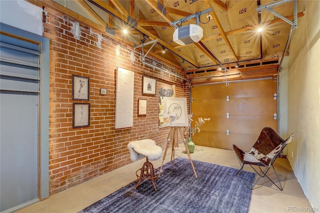 2096 S Logan St, Denver, CO 80210 - living area with a garage and carpet