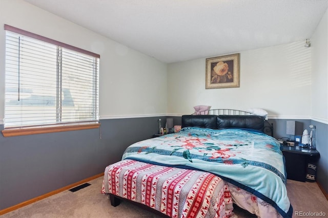 bedroom with carpet floors