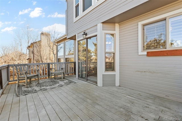 view of wooden deck