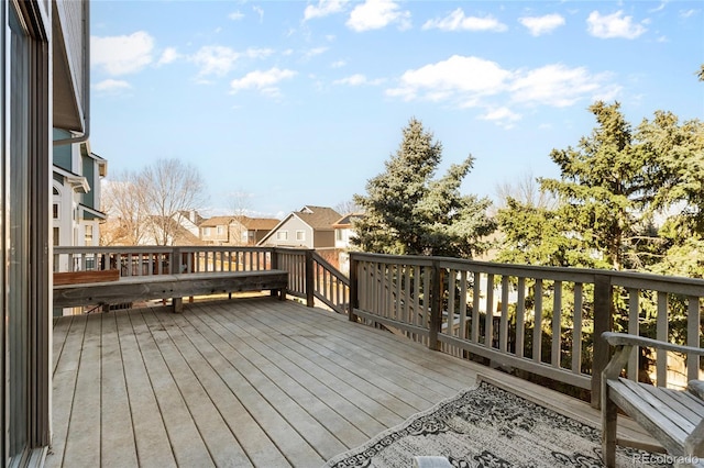 deck featuring a residential view