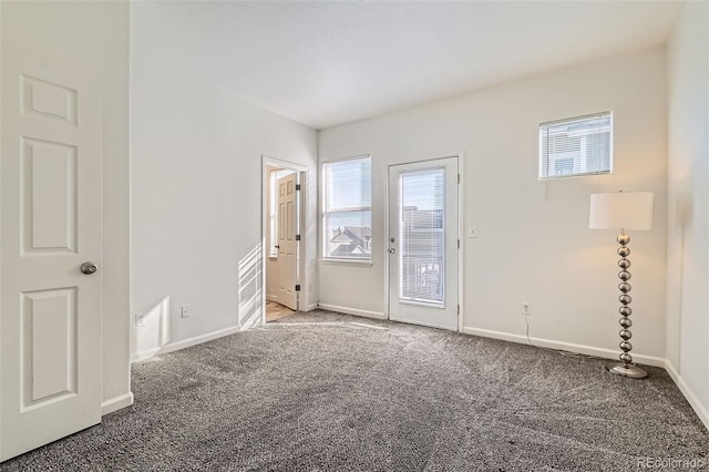 view of carpeted spare room