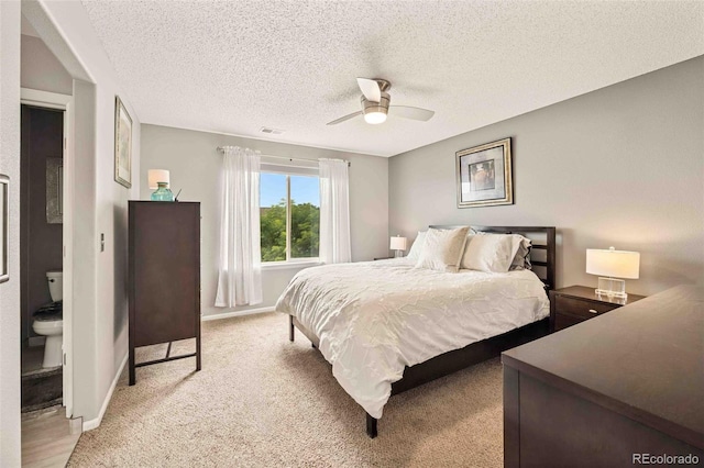2476 S Gibralter Way, Aurora, CO 80013 - bedroom featuring light colored carpet, ceiling fan, and a textured ceiling