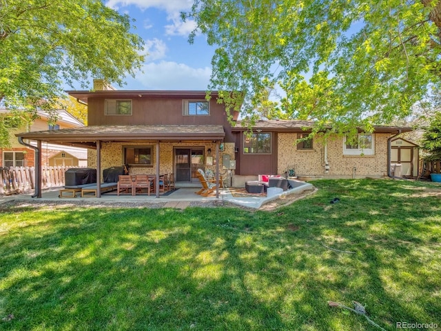 7379 S Lafayette Cir W, Centennial, CO 80122 - back of house with an outdoor living space and a patio area