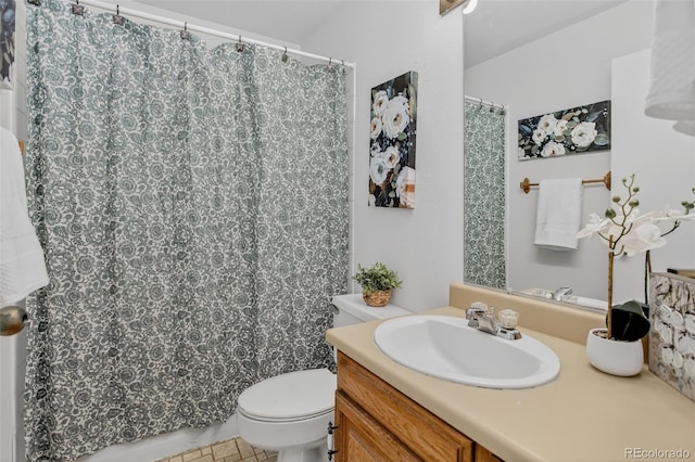 31270 John Wallace Rd Unit 302, Evergreen, CO 80439 - full bathroom with vanity and a shower with shower curtain