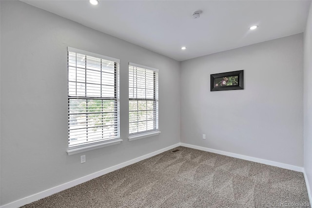 3575 S Ouray St, Aurora, CO 80013 - carpeted empty room featuring recessed lighting, baseboards, and a smoke detector