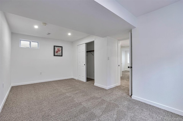 3575 S Ouray St, Aurora, CO 80013 - unfurnished bedroom with carpet, baseboards, recessed lighting, and a closet