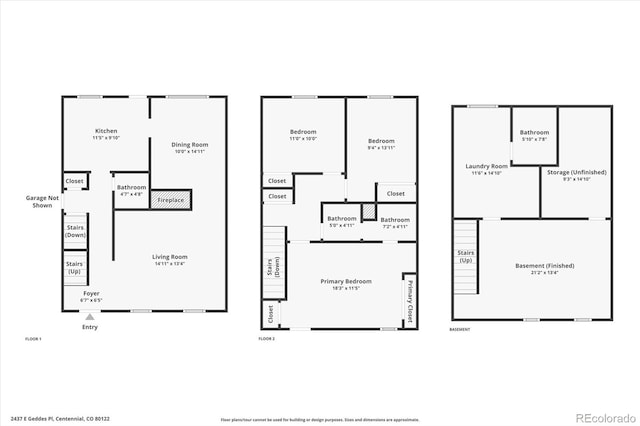 2437 E Geddes Pl, Centennial, CO 80122 - floor plan / room layout