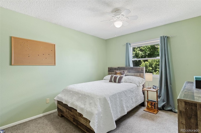 4929 Witches Hollow Ln, Colorado Springs, CO 80911 - carpeted bedroom with a textured ceiling and ceiling fan