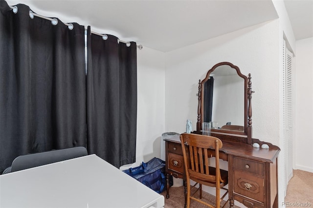 4929 Witches Hollow Ln, Colorado Springs, CO 80911 - bedroom with light carpet and a desk