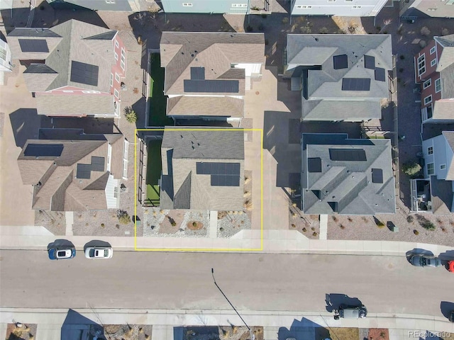 birds eye view of property featuring a residential view