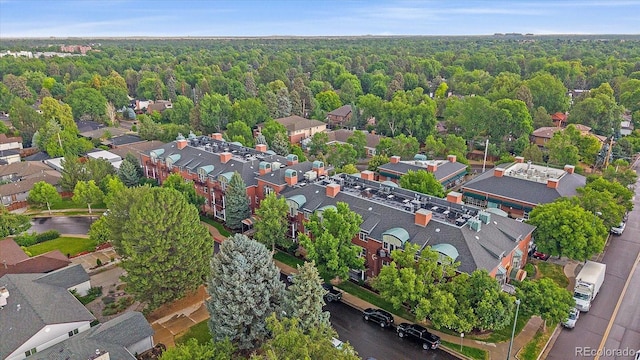 300 Hudson St Unit 203, Denver, CO 80220 - aerial view of residential area featuring a heavily wooded area