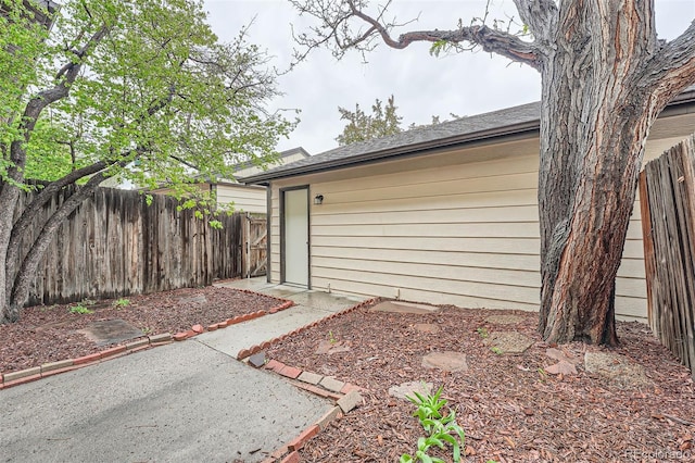 garage featuring fence