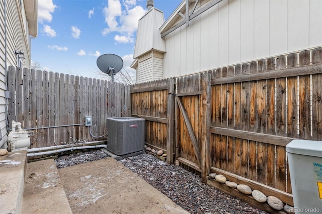 view of patio / terrace with central AC unit