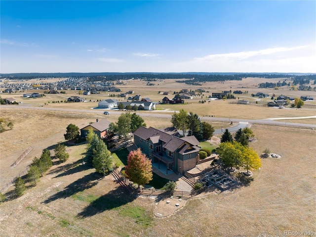 bird's eye view featuring a rural view