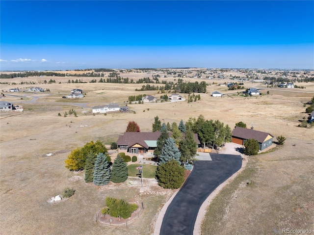 bird's eye view featuring a rural view