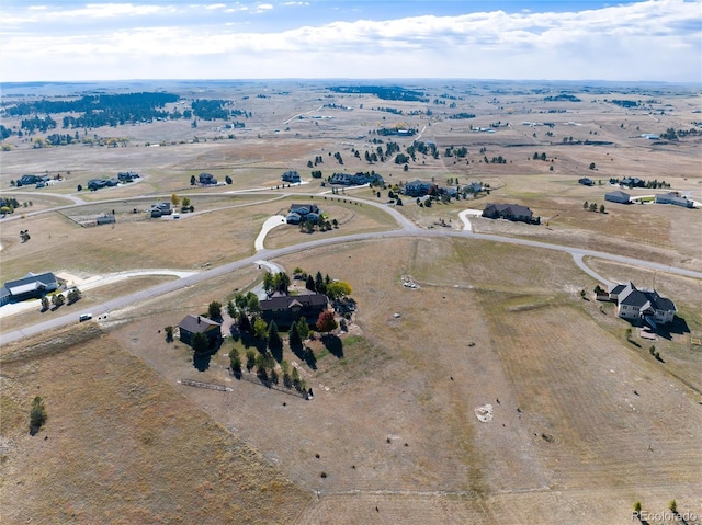 bird's eye view featuring a rural view
