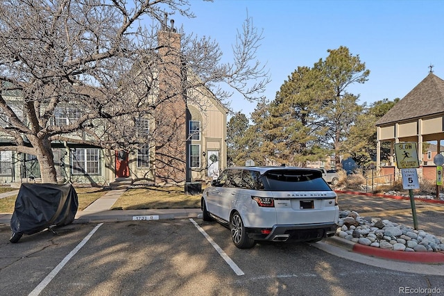 view of uncovered parking lot