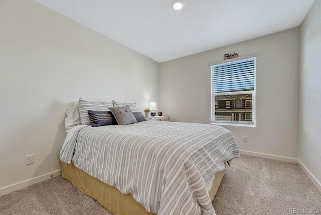 view of carpeted bedroom