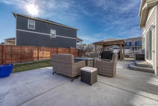 view of patio with a gazebo