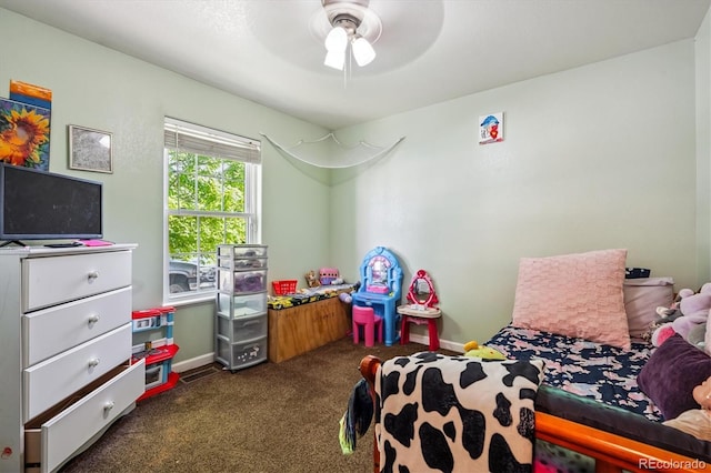 1115 Cherry Ct, Fort Lupton, CO 80621 - bedroom featuring dark carpet and ceiling fan