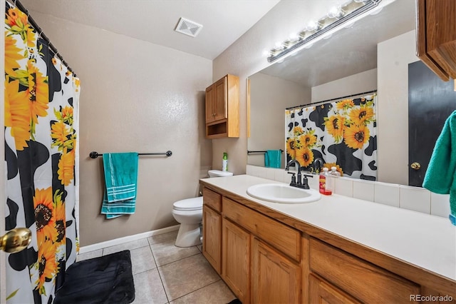 1115 Cherry Ct, Fort Lupton, CO 80621 - bathroom with tile patterned flooring, vanity, and a shower with curtain