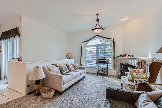 view of carpeted living room