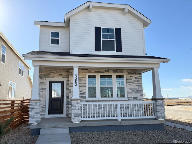 view of front of home featuring a porch