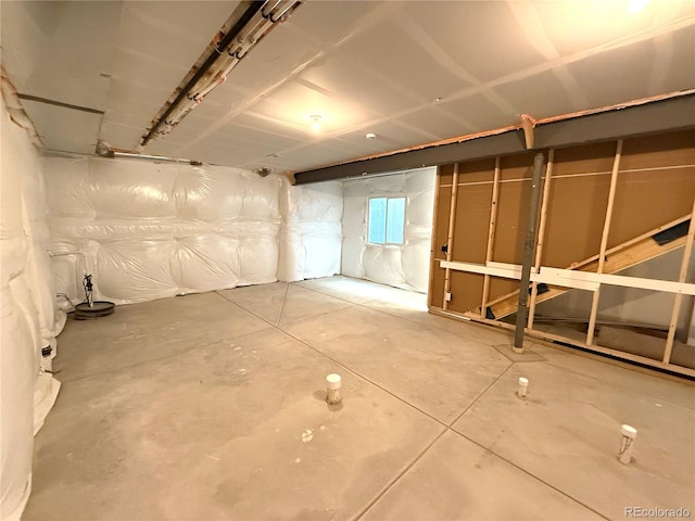 view of basement