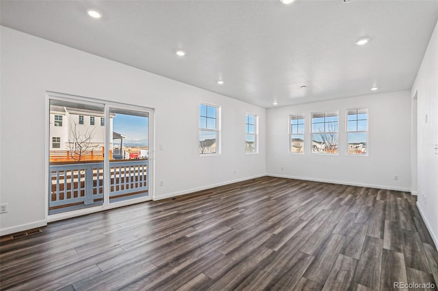 interior space featuring dark hardwood / wood-style floors